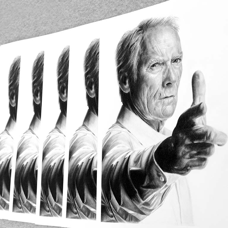 Clint Eastwood - Fine Art Giclee Print